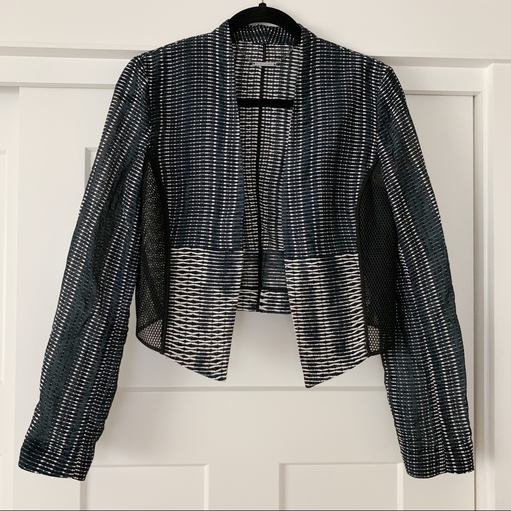 Elie Tahari Sheer Open Jacket